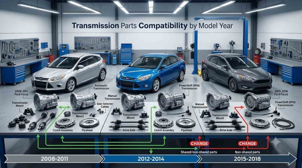 Transmission Parts Compatibility by Model Year